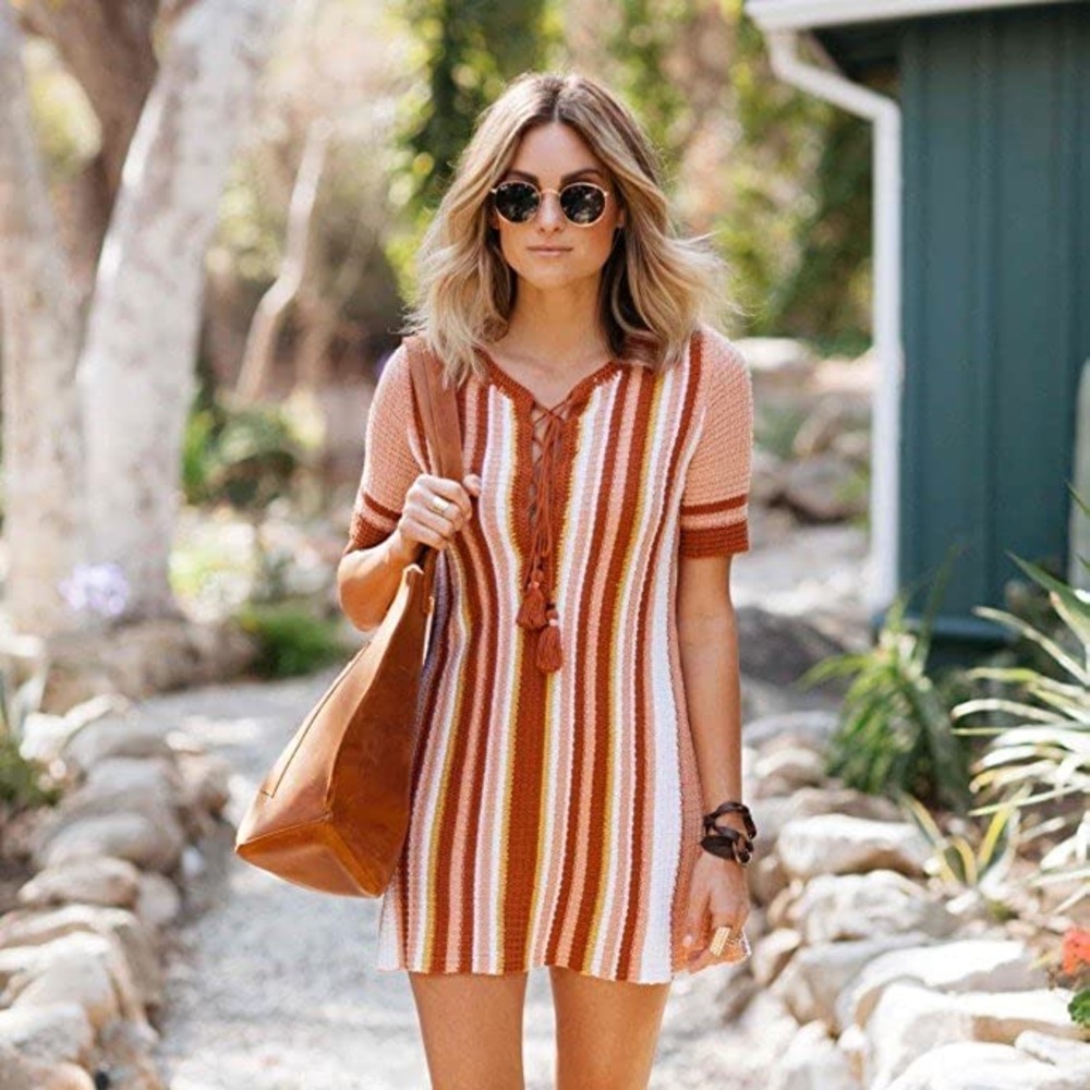 Free People Lollipop Striped Sweater Dress